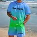Los Angeles Style Printed Casual Set Men's Summer Outfit Beach Party Outdoor Streetwear Two-Piece_viptrois.com