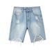 Men's Clothing Light Colored Ripped Denim Shorts For Men Summer Thin Loose Casual Mid-Length Five Point Trendy Versatile Retro Pants_viptrois.com