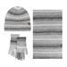 Apparel Accessories new solid color wool warm hat scarf gloves three piece cold proof wool ball plus velvet knitted suit_viptrois.com