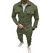 Men's Clothing Large Size Fashion Men's Suit Spring And Autumn Two Piece Suit Suede Casual Jacket Pants_viptrois.com