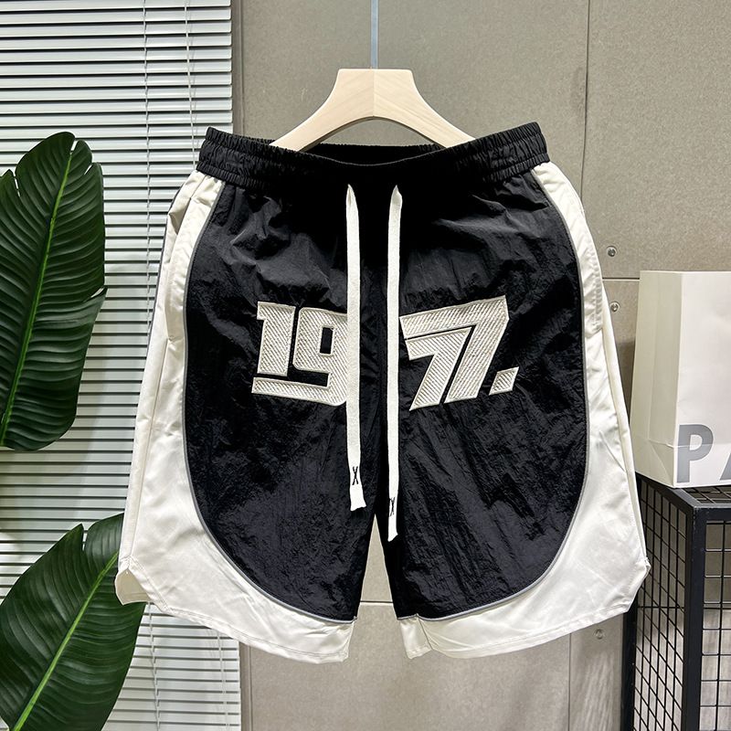 Men's Clothing Summer New Shorts Versatile Casual Pants Embroidered Workwear Simple Shorts Men's Shorts Beach Pants_viptrois.com
