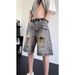Men's Clothing Denim Shorts Men's Washed Trendy Casual Retro 5 Point Youth Handsome Pants_viptrois.com