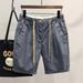 Men's Clothing Ice Silk Summer Thin Shorts Men's Loose Casual Khaki Outer Wear Elastic Waist Stretch Denim Shorts_viptrois.com