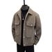 Men's 2025 Hot-Selling Autumn Winter High-End Woolen Coat Stylish Korean Version Fleece-Lined Warm Corduroy Jacket_viptrois.com