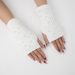 Women's Pearl-Trimmed Knit Fingerless Gloves – Stylish & Warm Arm Warmers For Winter Fingerless Warm Temperament Arm Sleeves_viptrois.com
