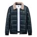Men's Clothing Men's Leather Jackets And Cotton Clothes 2021 New Style Fur Collar Trendy Korean Style Men's Winter Coat Thickened Cotton Coat_viptrois.com