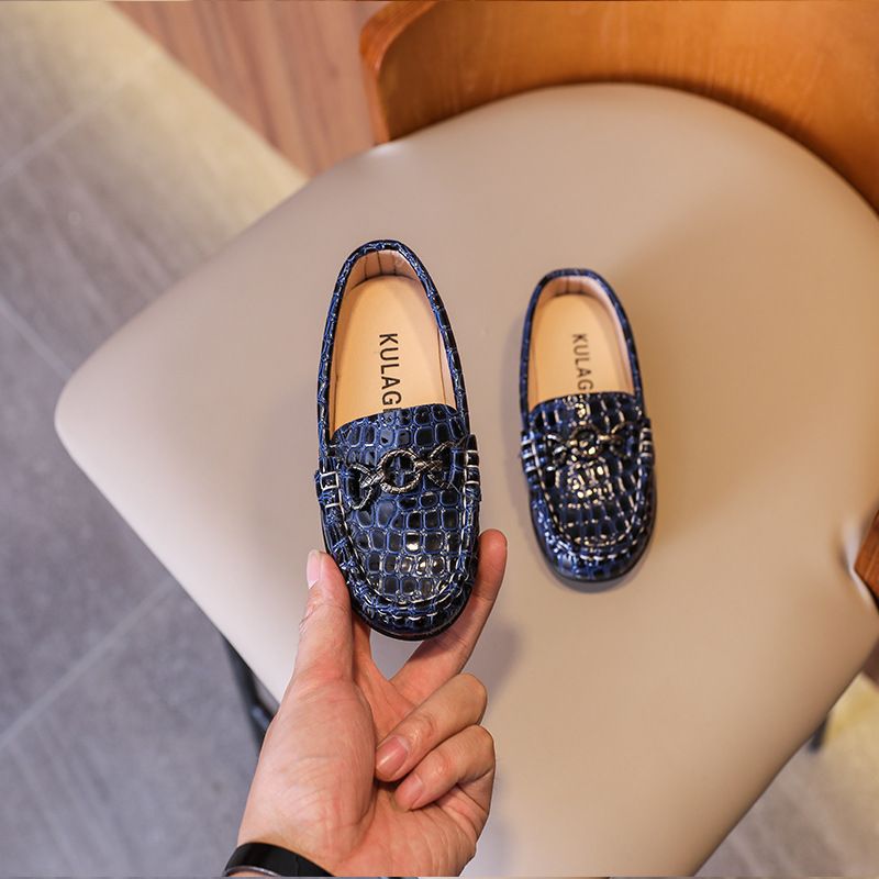 British Style Children's Toe Shoes Slip On Shoes For Boys Retro Small And Medium Sized Children's Dress Shoes Slip On Loafers Children's Shoes_viptrois.com