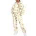 Men's 3D Printed Leaf Sports Two-Piece Set European American Style Cross Border Trade Hooded Long Sleeved Sweatshirt And Sweatpants_viptrois.com