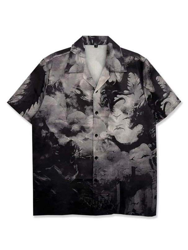 Men's Clothing Wholesale National Trend Hawaii Trend Brand Personality Casual Student Loose Short Sleeved Shirt Men's Holiday Flower Shirt Women_viptrois.com