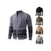 "Men's Autumn Knitted Cardigan Sweater - Soft Long Sleeve Loose Fit Casual Pullover For Relaxed Style_viptrois.com