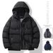 New Men's Thickened Jacket Trendy Autumn And Winter Hooded Short Workwear Bread Down Cotton Coat_viptrois.com