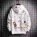 New Cartoon Animation Printing Middle School Students Men's Clothing Korean Version Pullover Hooded Sweater Jacket Spring And Autumn Sweater Men_viptrois.com