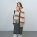 Women's Scarves autumn and winter New thickened warm simple striped mohair tassel plaid shawl scarf for women_viptrois.com