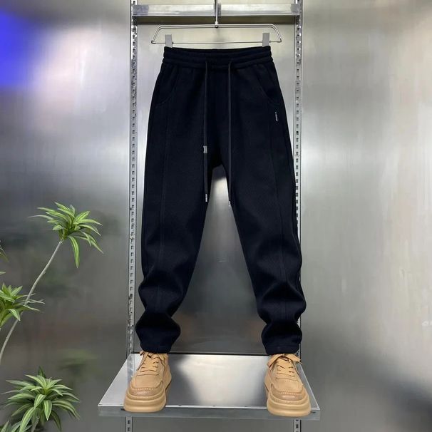 2025 Winter New High Luxury European Cotton Velvet Twill Thickened Fleece Cold-Proof Windproof Warm Elastic Waist Casual_viptrois.com
