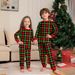 Plaid Christmas family suit printed homewear pajamas set_viptrois.com