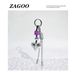 Bag Pendant Simple, High-quality, Fashionable Heart-shaped Pendant Bag, Hand-woven Leather Rope Keychain_viptrois.com