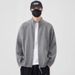Loom Knitted Cardigan Jacket Men, Spring And 2025 New Trendy Casual Versatile Loose Stand Collar Autumn Top For Men_viptrois.com