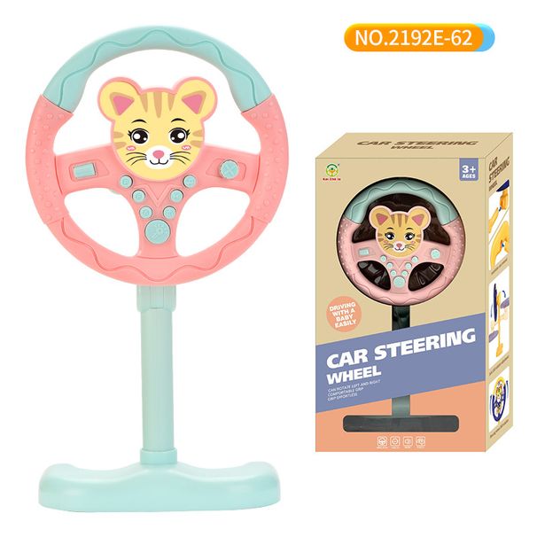 Cross Border Early Childhood Education Vertical Steering Wheel Toy Simulation Car Back Seat Douyin Hot Selling Co Pilot Music Story Machine_viptrois.com