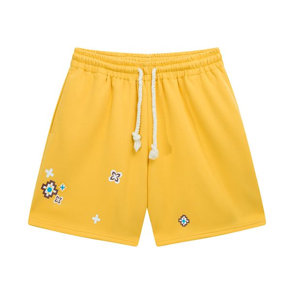 Men's Clothing Sports Shorts Women Summer Couple High Waist Loose Versatile Printed Daisy Beach Pants_viptrois.com