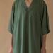 Men's Clothing Muslim Robe Men's V Neck Short Sleeved Pocket Pajamas Thobe_viptrois.com