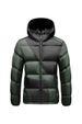 Men's Lightweight Winter Jacket With Graphene Lining, Contrast Color Design, Thickened Hooded Zip-Up Coat For Casual & Outdoor Activities_viptrois.com