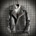 Men's Clothing winter quality leather fur plus velvet thickened jacket men's lapel leather jacket large size men_viptrois.com