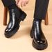 European Warm Series Autumn And Winter Mid-Top Short British Style Men's Velvet Warm Low-Top Martin Boots_viptrois.com