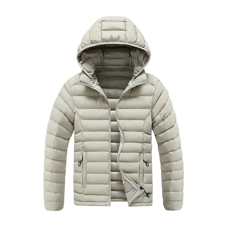 Rib Suit, Cotton-padded Coat For Men, Slim-fit Removable Hat, Thickened Hooded Top, Jacket For Men_viptrois.com