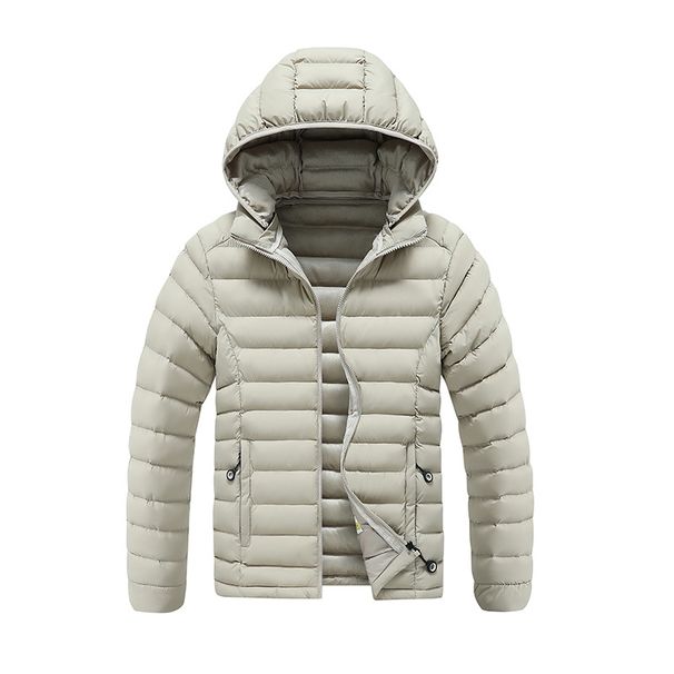 Rib Suit, Cotton-padded Coat For Men, Slim-fit Removable Hat, Thickened Hooded Top, Jacket For Men_viptrois.com