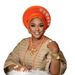 Women's Scarves New Diamond Heavy Industry Bright Silk Layered Straps Nigeria Wedding Party Auto Gel Baotou Hat_viptrois.com