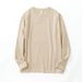 Autumn 250g Pure Cotton Crew Neck Long Sleeve Straight Solid Color Men's Casual Fashion Trend Base Shirt_viptrois.com