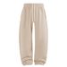 Men's Heavyweight Fleece-Lined Jogger Pants - Oversized Streetwear Sweatpants With Curved Hem, No Logo Minimalist Design For Winter (8 Colors)_viptrois.com