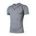 Men's Clothing High Elastic Fitness Clothes Tight Quick Drying Basketball Clothes Moisture Wicking Running Short Sleeved Sports Training Clothes_viptrois.com