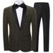 Men's Clothing Wedding Dress Business Casual Handsome Plaid Suit_viptrois.com