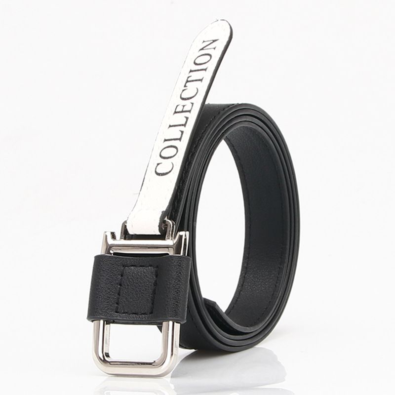 Women's Belts commuter versatile alloy buckle female PU eco-friendly belt with jeans, dress, sweater, suit belt_viptrois.com
