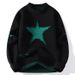 Dropshipping Autumn Winter New Knitted Round Neck Men's Sweer Warm Unisex Casual Fit Couple Five-Pointed Star Thick_viptrois.com