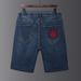 Men's Clothing Plus Size Men's Denim Shorts With Elastic Waist Loose And Comfortable Mid Waist Denim Shorts_viptrois.com