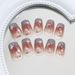 False Nails Gradient Haze Blue Red Brown Blush Irregular Pattern Retro Whitening Detachable Wearable Nail Plate_viptrois.com