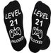 Mid-tube socks soles English letters non-slip glue floor socks creative casual game socks_viptrois.com