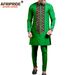 Men's Clothing African Ethnic Solid Color Cotton Men's Casual Jacket + Pants_viptrois.com