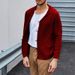 Men's Chunky Knit Cardigan With Notch Lapel & Leather Buttons – Long Sleeve Cable Sweater (S-3XL, 6 Colors)_viptrois.com