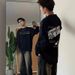 Black Shoulder Long Sleeved T-Shirt For Men In Spring Autumn Vintage American Print Hoodie With Round Neck And Bottom_viptrois.com