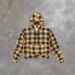 Men's Casual Plaid Zip up Hooded Sweatshirt Fashion Trendy 2541 Retro Style European And American Style Cross Border Wholesale_viptrois.com