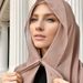 Women's Scarves New Lazy Chiffon Convenient Headscarf Magnet Buckle Fixed Anti Drop Solid Color Versatile Scarf Spot_viptrois.com