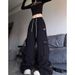 Men's Clothing Autumn and winter straight loose sweatpants casual sports pants embroidered retro multi pocket design overalls for men and women_viptrois.com