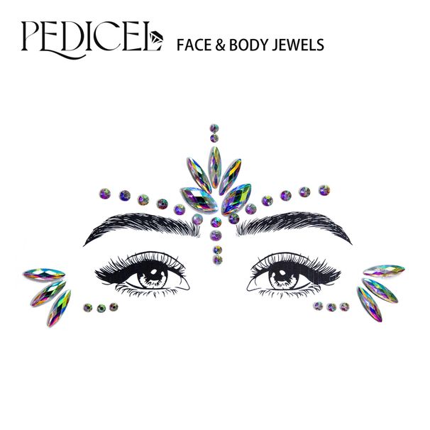 Halloween Edm Electronic Music Festival Face Stickers Eyebrow Stickers Diamond Resin Diamond Carnival Diamond Stickers Masquerade Face Decoration_viptrois.com