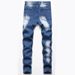 "Men's Stretch Straight Fit Jeans – Classic Washed Denim In Dark & Light Blue (Sizes 28-42)"_viptrois.com