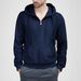 Men's Thickened Hoodie Plus Size Casual Sweatshirt Jacket Standard Thickness Black/Gray Loose Fit Machine Washable Polyester_viptrois.com