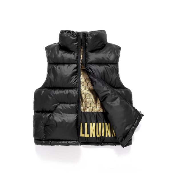 Kid's Clothing Autumn And Winter Children's Black Gold Down Cotton Vest Autumn And Winter Vest Boys And Girls Thickened Graphene Vest For Children_viptrois.com