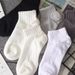 White Socks Men's Short Socks Solid Color Low Top Boat Socks Spring And Summer Deodorant Antibacterial Boys Sports Socks_viptrois.com